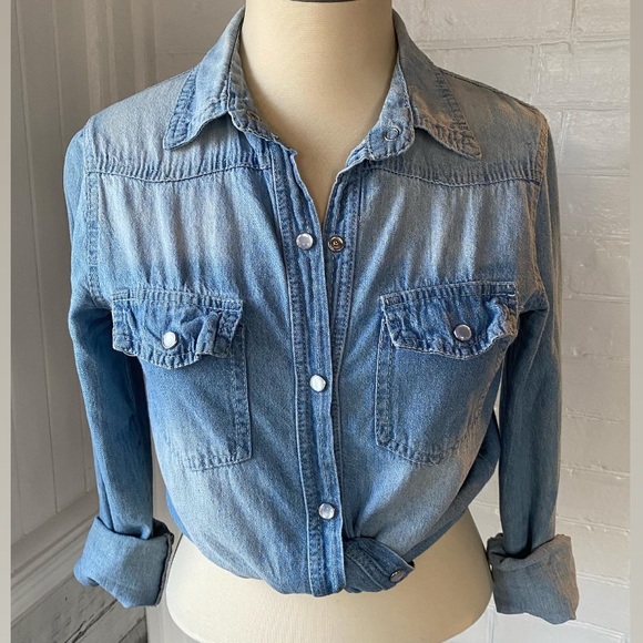 Denim snap up shirt - Picture 7 of 7